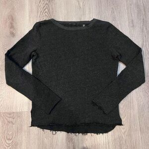 ATM Anthony Thomas Melillo Charcoal Knit Top - Size Medium